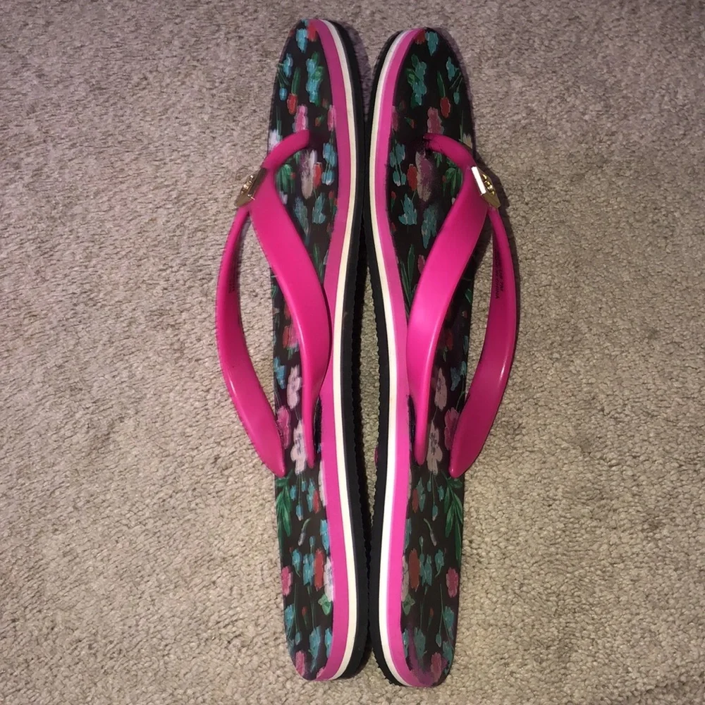 Kate‎ Spade Floral Flip Flops Women’s Size 9 10 •READ